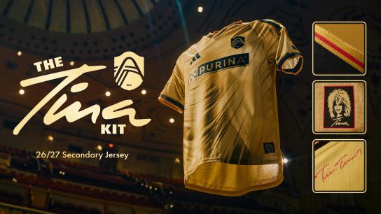 St. Louis CITY SC Unveils Gold Tina Turner Tribute Kit. Photo by St. Louis CITY SC